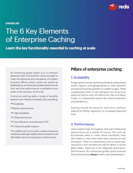 6 Key Elements of Enterprise Caching